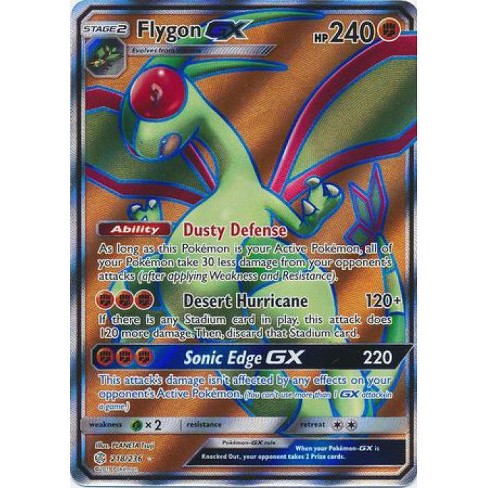 Pokemon Trading Card Game Cosmic Eclipse Ultra Rare Flygon Gx 218