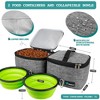PetAmi Dog Travel Bag, Pet Supplies Organizer with Pockets, Food Container Collapsible Bowls, Gift Accessories Weekend Camping - 3 of 4