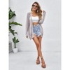 Women Crochet Lightweight Summer Cardigans Cover Up Open Front Long Sleeve - 4 of 4