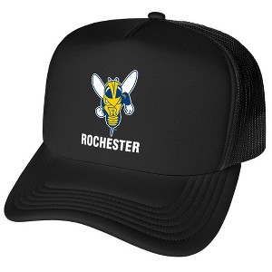 Official University of Rochester Primary Logo Foam Snapback Trucker Hat - for Men and Women Black One Size - 1 of 4