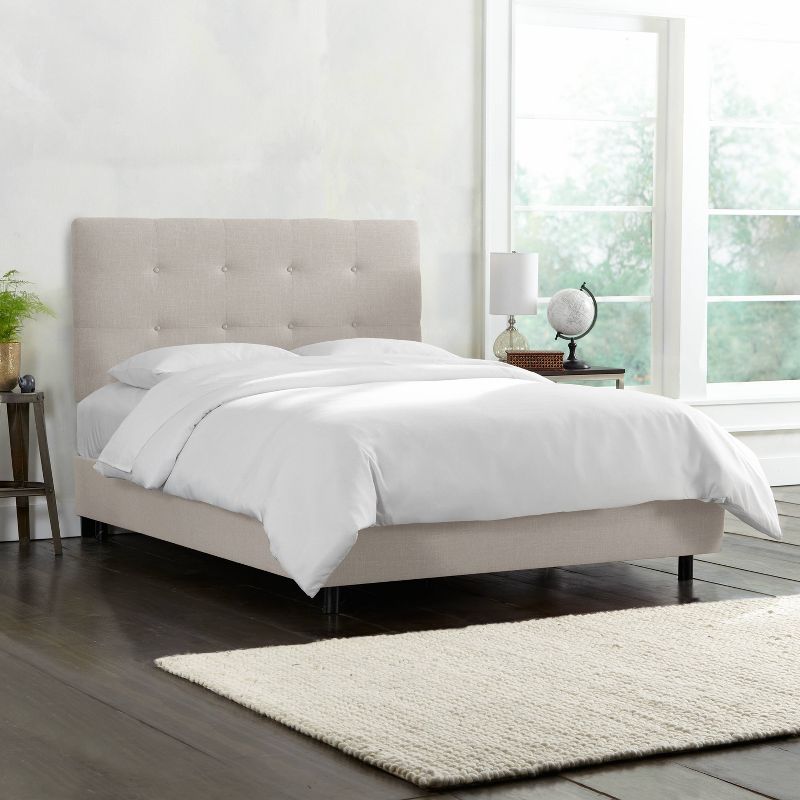 Skyline Furniture Dolce Button Pulled Bed in Linen, 6 of 10
