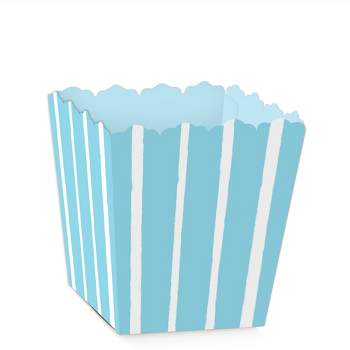 Big Dot of Happiness Blue Stripes - Party Mini Favor Boxes - Simple Party Treat Candy Boxes - Set of 12