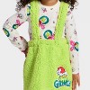 Toddler Girls' 2pc The Grinch Christmas Faux Shearling Skirt and Long Sleeve T-Shirt Set - Green - 2 of 4