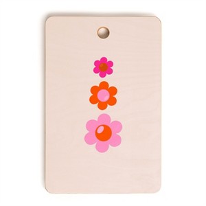 Daily Regina Designs Les Fleurs 01 Abstract Retro Cutting Board Rectangle - Deny Designs - 1 of 3