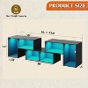 GALAXHERO Modern Deformable Television Stand with LED Strips, Entertainment Center, Media TV Console for Living Room and Bed Room, Black - 2 of 4