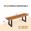Karl Home | Patio Poplar Wooden Bench - 2 of 4