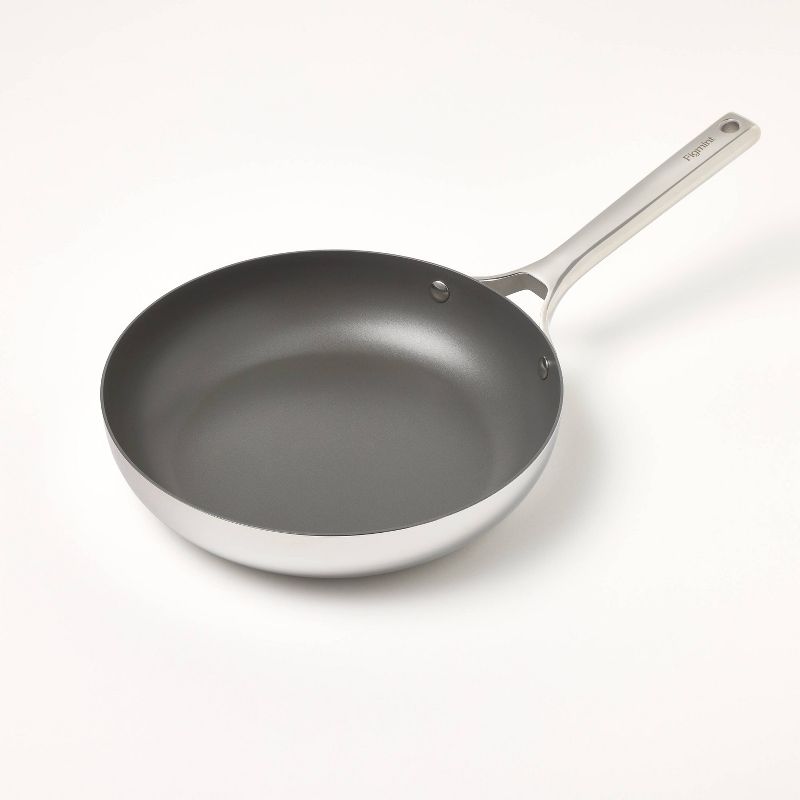 10&#34; Nonstick Stainless Steel Frypan Silver - Figmint&#8482;, 4 of 8