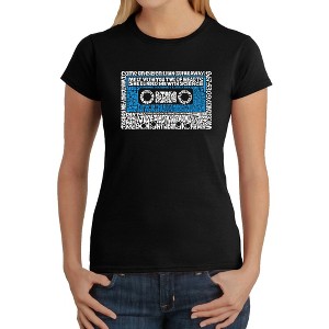 LA Pop Art Women's Word Art T-Shirt - 80s One Hit Wonders - 1 of 4