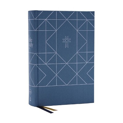 Nkjv, the Bible Study Bible, Cloth Over Board, Blue, Comfort Print - by  Sam O'Neal (Hardcover)