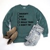 Simply Sage Market Women's  Garment Dyed Graphic Sweatshirt I Really Tried Nice List - 2 of 2