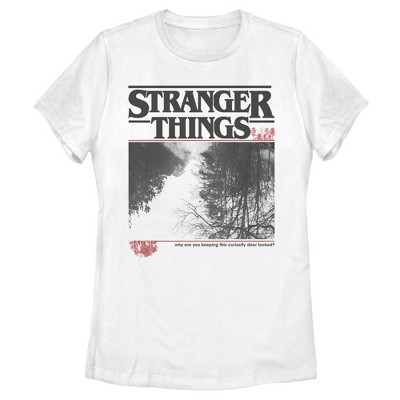 Women's Stranger Things Curiosity Door Locked T-Shirt