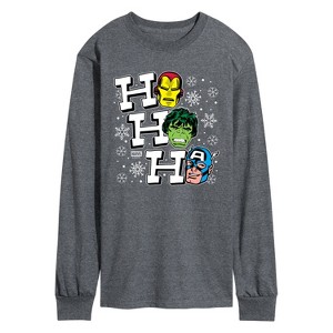 Men's - Marvel - Ho Ho Ho Avengers Long Sleeve Graphic T-Shirt - 1 of 3