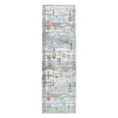 Gertmenian Florance Olea Casual Abstract Green Ivory Nature Indoor Viscose Acrylic Area Rug with Fringe