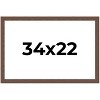 PosterPalooza | 34x22 Wide Barnwood Picture Frame, UV Acrylic, 6 Finishes - Grey, Brown, White, and Black - 2 of 4
