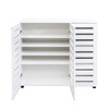Chery Life 5-Tier Shoe Storage Cabinet with Adjustable Shelves, Wooden Shoe Rack Organizer with Louvered Doors - 2 of 4