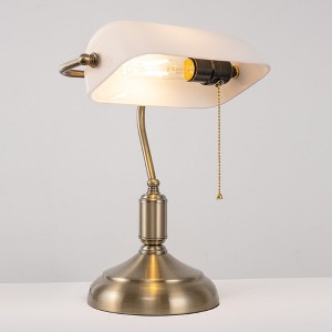 YANSUN 1-Light Table Lamp, Copper Finish, White Shade, E26 Socket, Bulb Not Included - 1 of 4