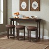 Mshliw 4 Piece Bar Table Set with 3 Upholstered Bar Stools Solid Wood Counter Height Dining Table Set for Living Room and Dining Room - 4 of 4