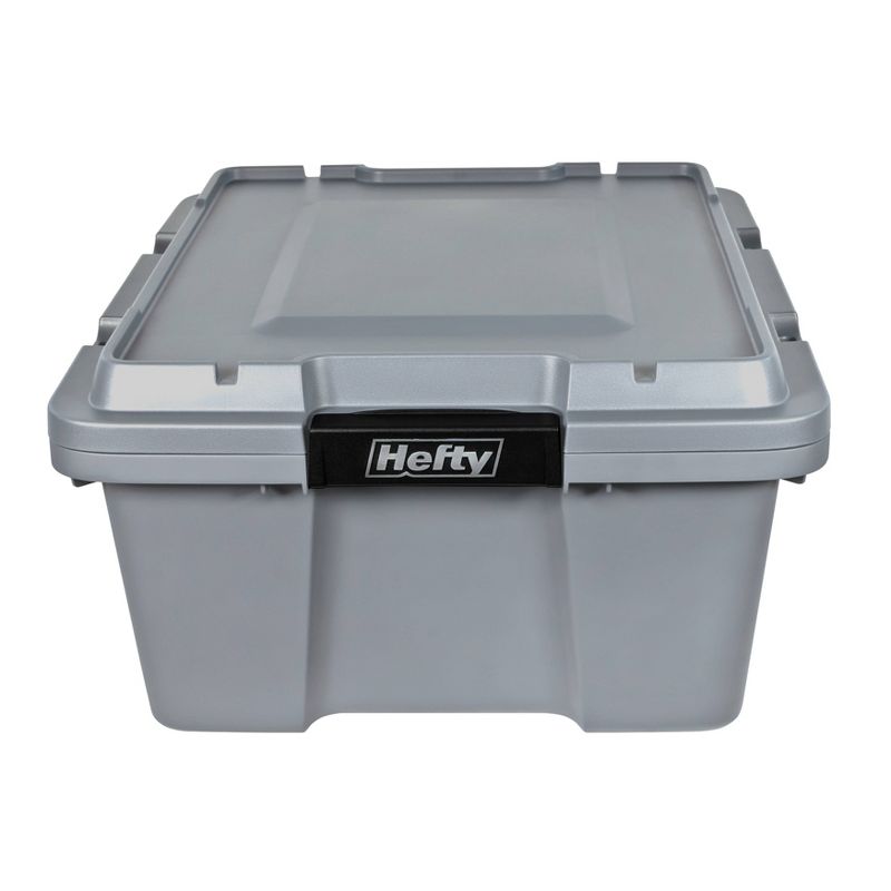 Hefty 12gal Max Pro Storage Tote Gray, 4 of 8