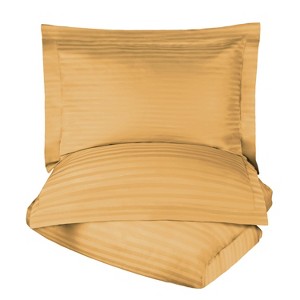 300 Thread Count Cotton Stripe Duvet Cover Set with Pillow Shams by Blue Nile Mills - 1 of 4