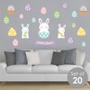 Big Dot of Happiness Spring Easter Bunny - Peel and Stick Nursery and Home Decor Vinyl Wall Art Stickers - Wall Decals - Set of 20 - 2 of 4