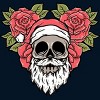 Men's Design By Humans Christmas with flowers Illustration By rukurustudio T-Shirt - 2 of 4