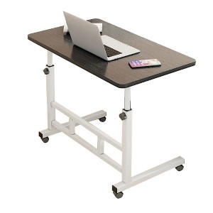 Small Standing Desk Adjustable Height, Mobile Stand Up Desk with Lockable Wheels,Laptop Standing Table, Rolling Work Table for Home Office - 1 of 4