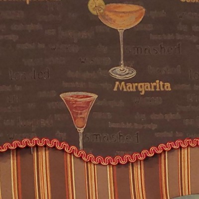 Margarita Glory Brown Cotton Rod Pocket Window Valance 50" x 16"