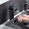 SUMERAIN Matte Black Vessel Sink Faucet Single Hole Faucet, 304 Stainless Steel Bathroom Sink Faucet - 4 of 4