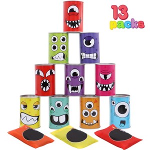 Joyfy Halloween Party Favors 13PCS Carnival Bean Bag Toss Knockdown Can Game Set, Indoor Outdoor Party Lawn Yard Games Birthday Gifts for Kids Adults - 1 of 4
