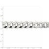 Black Bow Jewelry Men's 14mm Sterling Silver Solid Beveled Curb Chain Bracelet - 4 of 4