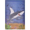 Juvale Pin The Fin On The Shark Game for Kid's Ocean Theme Birthday Party Supplies, Includes 2 Posters, 5 sheets of 30 stickers and 1 Eye Mask - image 3 of 4