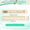 Unique Bargains Aluminum Alloy Rulers with Centimeters Millimeters Inches and Conversion Table 2 Pcs - 2 of 4