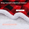 Catalonia Women's Fuzzy Wearable Blanket Wrap Sweater with Hand Pockets, Hooded Blanket Cape, Cozy Fleece Throw Cape, Valentine’s Day Gift for her - 3 of 4