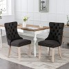 CAVINAS Solid Wood Dining Chair, High-end Tufted Upholstered Dining Chair with Wood Legs, Nailhead Trim - 2 of 4