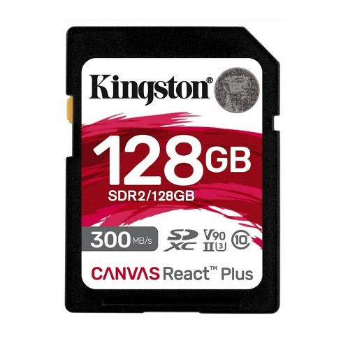 Kingston Canvas React 128gb U3 Sdxc Uhs-ii Sd Card : Target