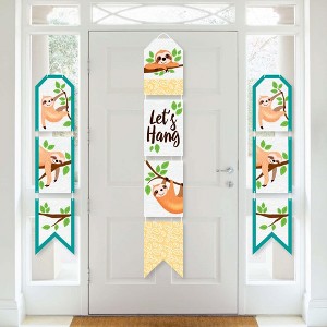 Big Dot of Happiness Let's Hang - Sloth - Hanging Vertical Paper Door Banners - Baby Shower or Birthday Party Wall Decoration Kit - Indoor Door Decor - 1 of 4