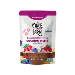 Once Upon a Farm Organic Dairy-Free Coconut Melts Mixed Berry Baby Food - 1oz - 1 of 4