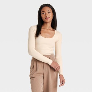 Women's Square Neck Pullover Sweater - A New Day™ - 1 of 3