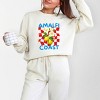 Simply Sage Market Amalfi Coast Red Checkerboard Lightweight Garment Dyed Sweatshirt - 2 of 4