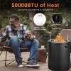 Kismile Propane Fire Pit, 20 Inch Round Outdoor Fire Pit 50000 BTU Heat Output - 3 of 4