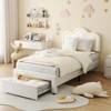 Twin Upholstered Smart LED Bed Frame with Adjustable Hills Headboard, PU Leather Platform Bed Frame for Kids - 4 of 4