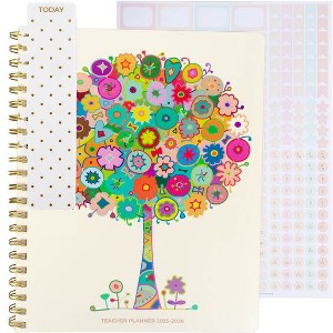 Blu Monaco Teacher Planner 2025-2026 Academic Year -  8.5” x 11” Weekly & Monthly Planner Book, Spiral Bound, 215 Stickers, Bookmark, July 25-26 - 1 of 4