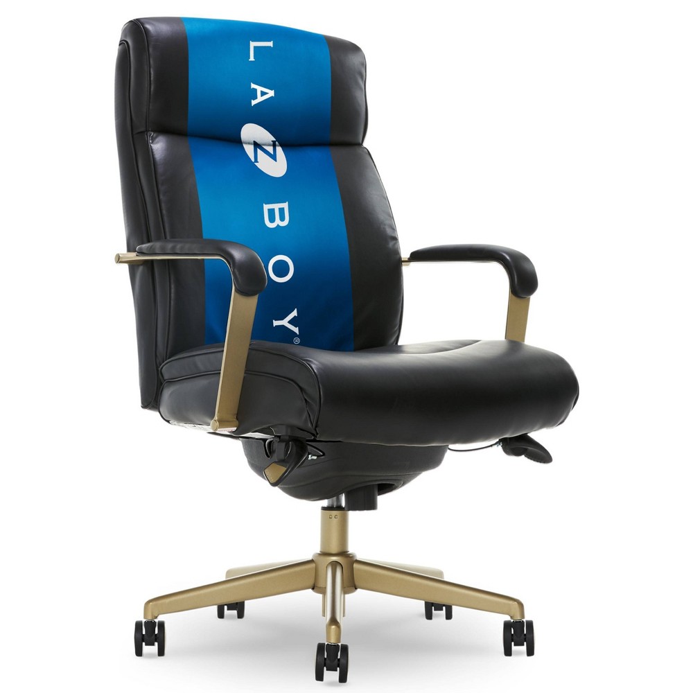 Photos - Computer Chair La-Z-Boy LZB Modern Melrose Executive Office Chair Black - : Upholstered, Adjustable, with Casters/Wheels 