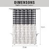 LunaLulinlk Shower Curtain Black and White Buffalo Plaid Pattern Fabric - 4 of 4