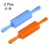 Unique Bargains Silicone Small Smooth Non-stick Heat-resistant Rolling Pins 2 Pcs - 3 of 4