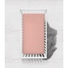 Bacati - Ikat Dots Stripes Coral Gray 10 pc Crib Set with Long Rail Guard Cover & 4 Muslin Swaddling Blankets - 4 of 4