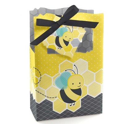 Big Dot of Happiness Honey Bee - Baby Shower or Birthday Party Favor Boxes - Set of 12