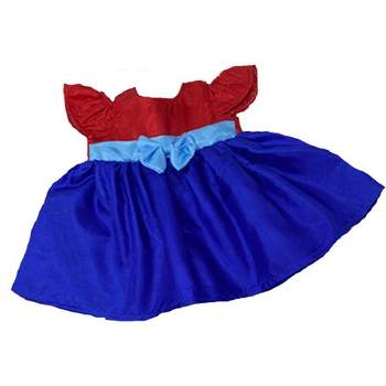 Doll Clothes Superstore Red and Blue dress Compatible with Cabbage Patch Kid Dolls