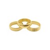 Adornia Tarnish Resistant 14k Gold Plated Wide Stacking Band Set - 4 of 4
