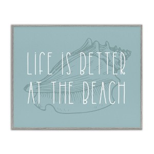 Stupell Industries Better at Beach with Shell, 30" x 24" - 1 of 4